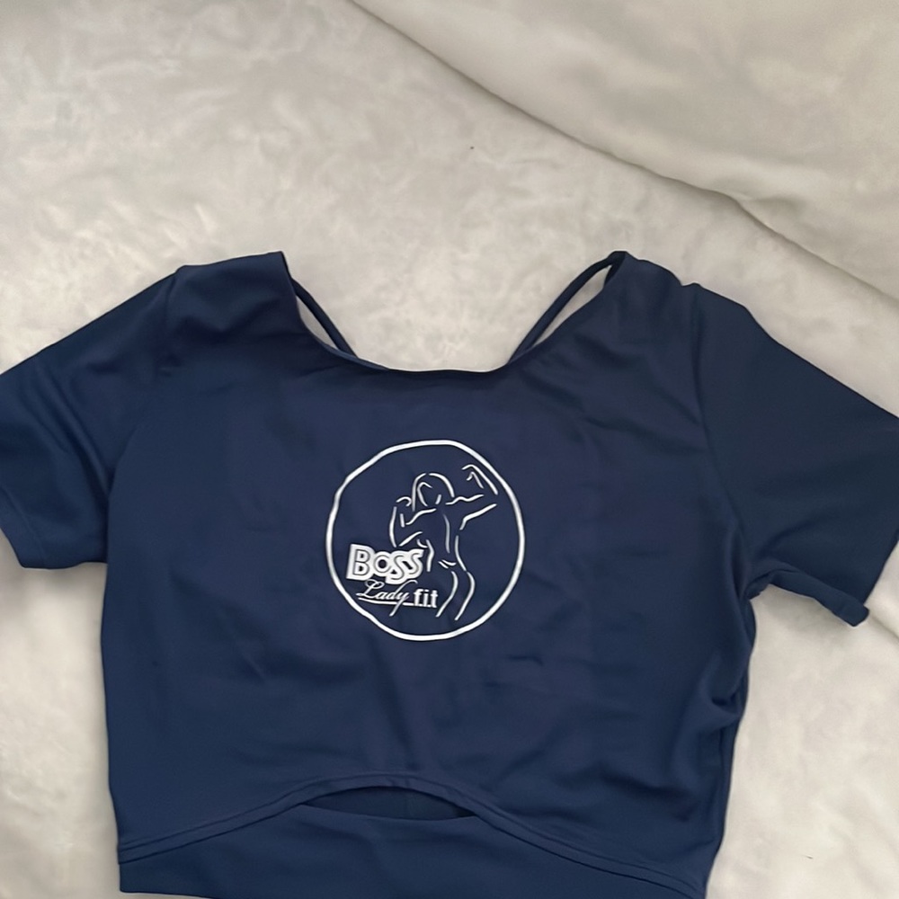 Dark blue workout shirt - Picture 3 of 4